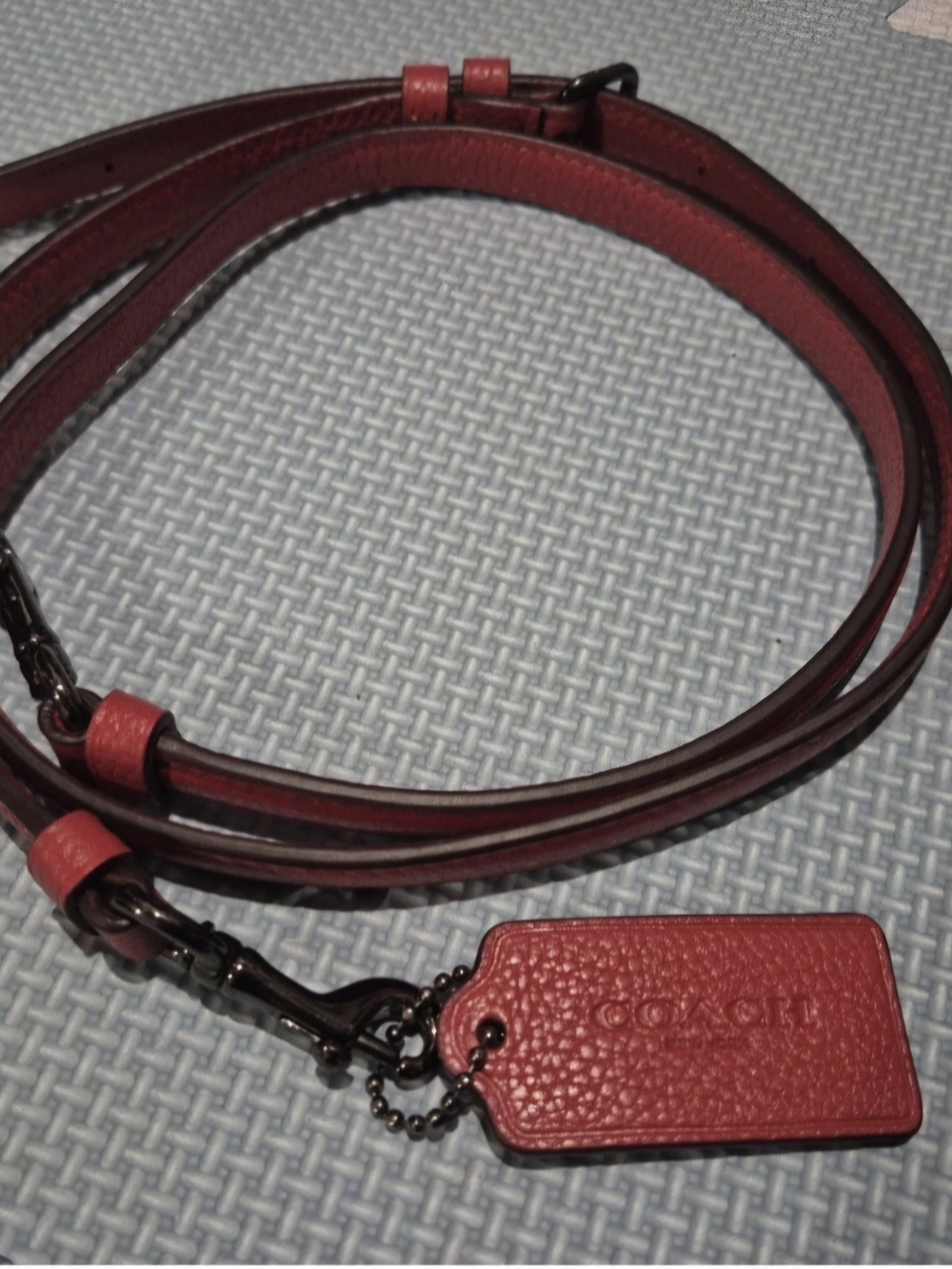 Coach Pink Leather Crossbody Strap with Leather Tag
